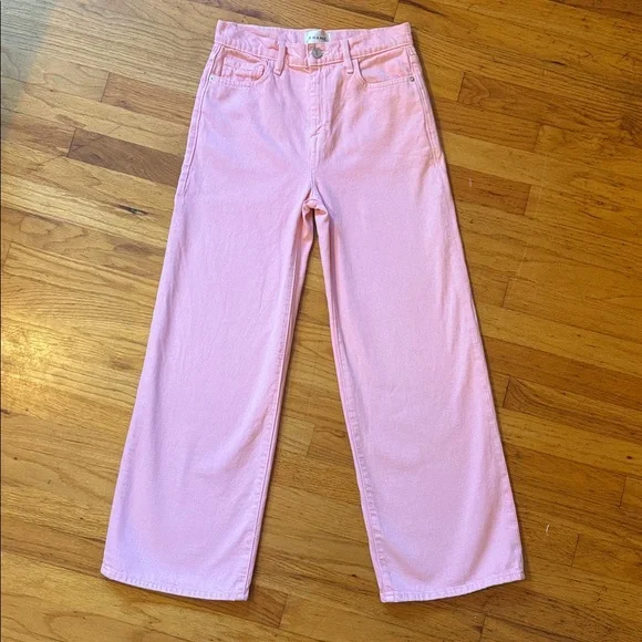 Frame Denim Women's Flare Jeans in Pink - Picture 3 of 12